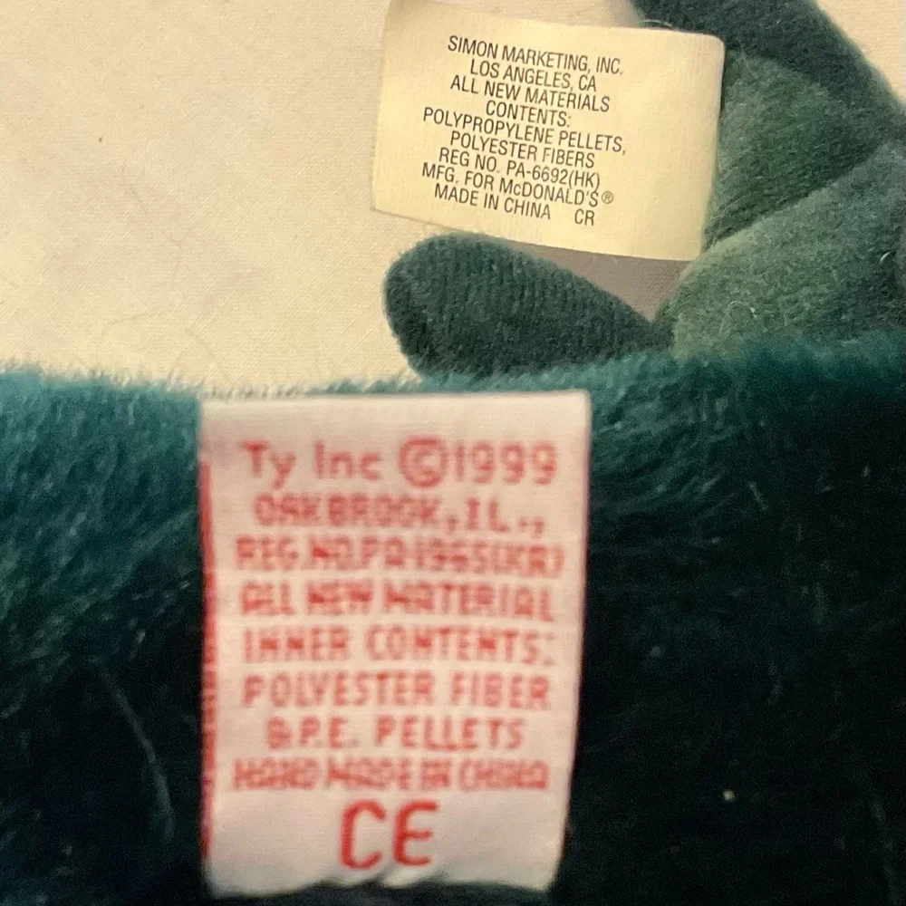 Ty Bronty beanie buddy and teenie beanie pair